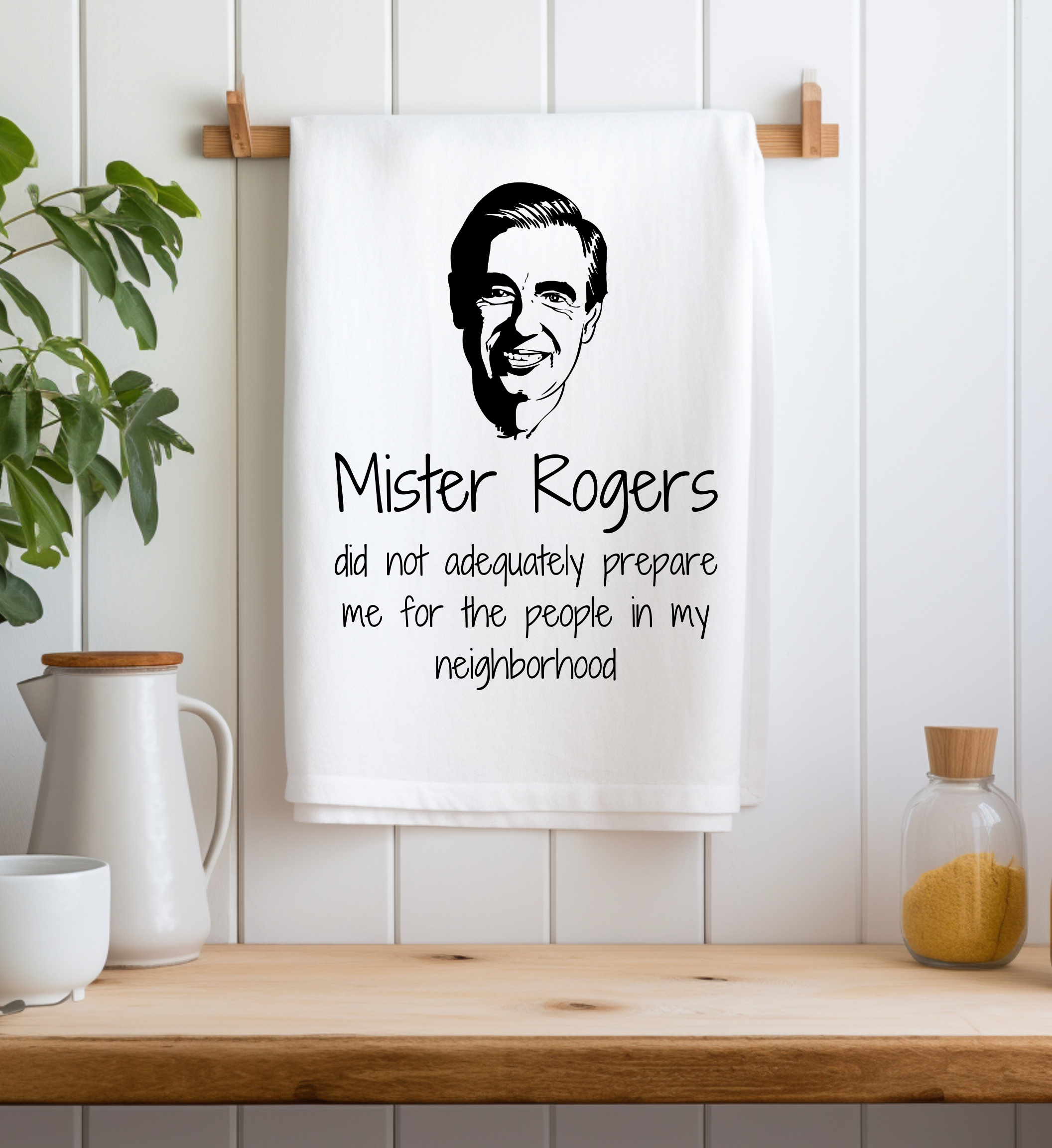 Flour sack towel, Mister Rodgers