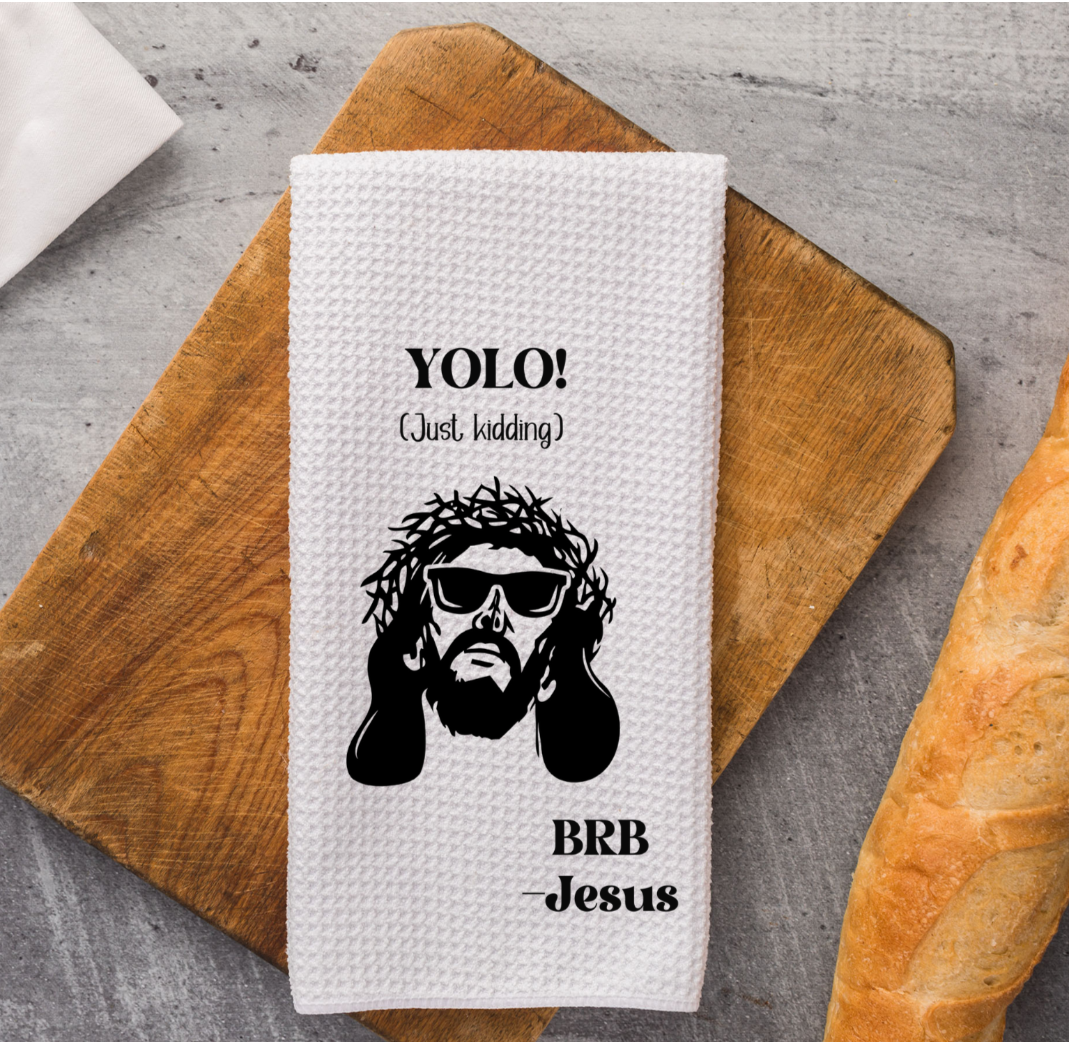 BRB Jesus! | Microfiber Kitchen Towel
