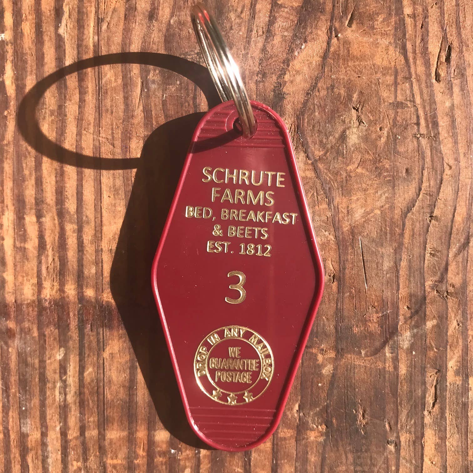 Vintage Motel Key Fob | Schrute Farms (The Office)
