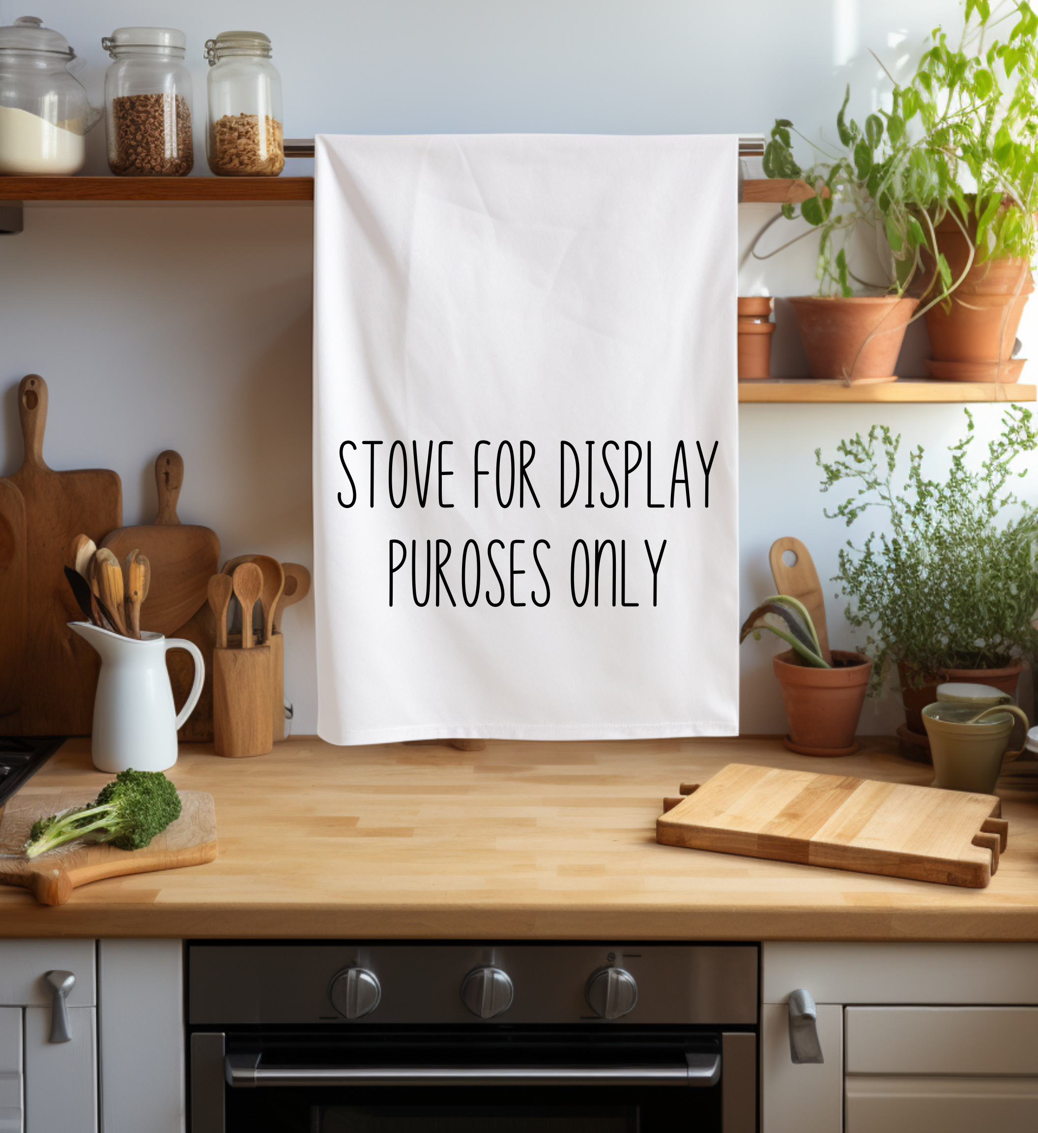 Display Stove - Flour Sack Towel