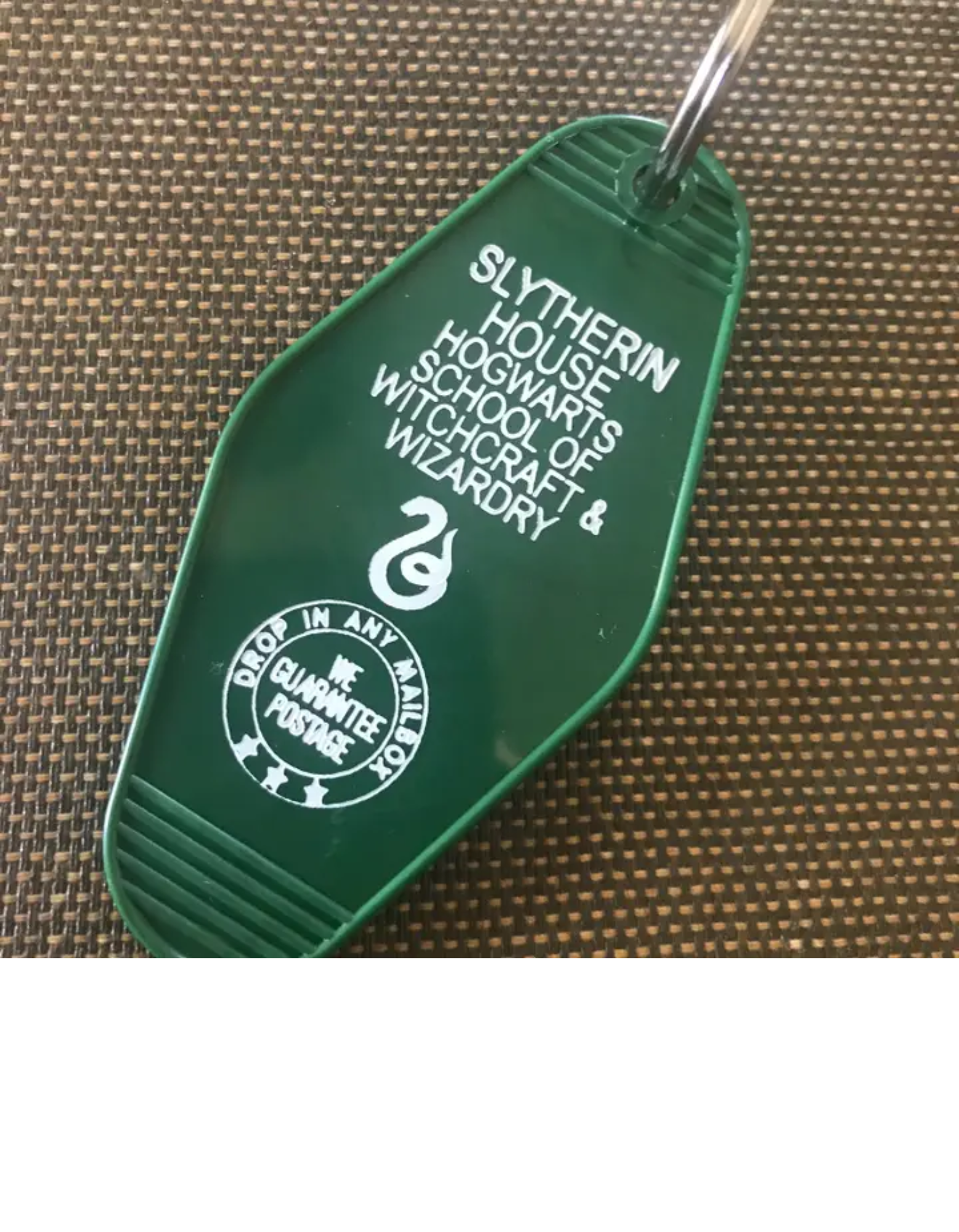 Vintage Motel Key Fob | Slytherin House